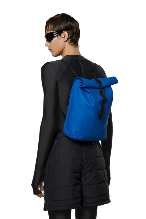 Waves Blue Rains Rolltop Rucksack Mini Backpack