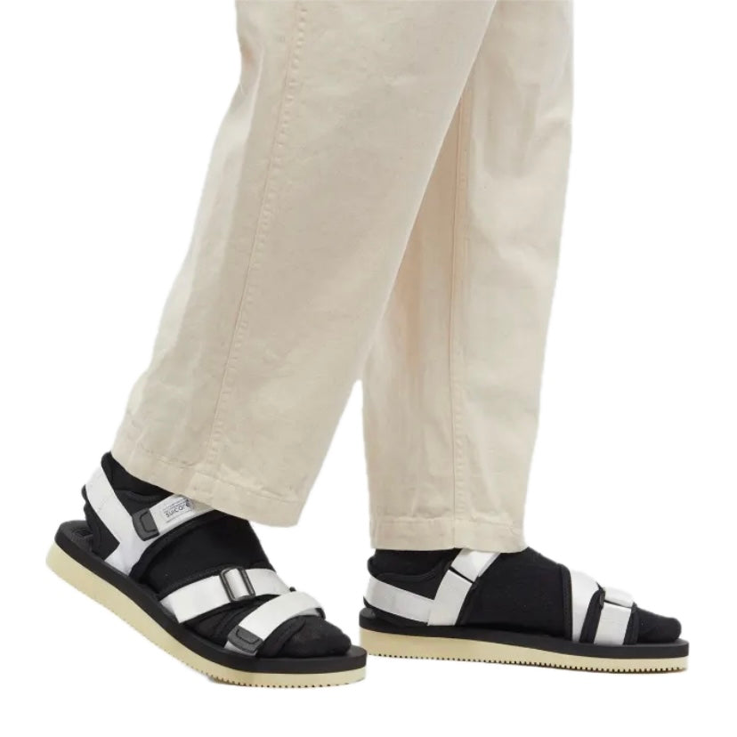 Black & White Kisee-V Suicoke Sandals