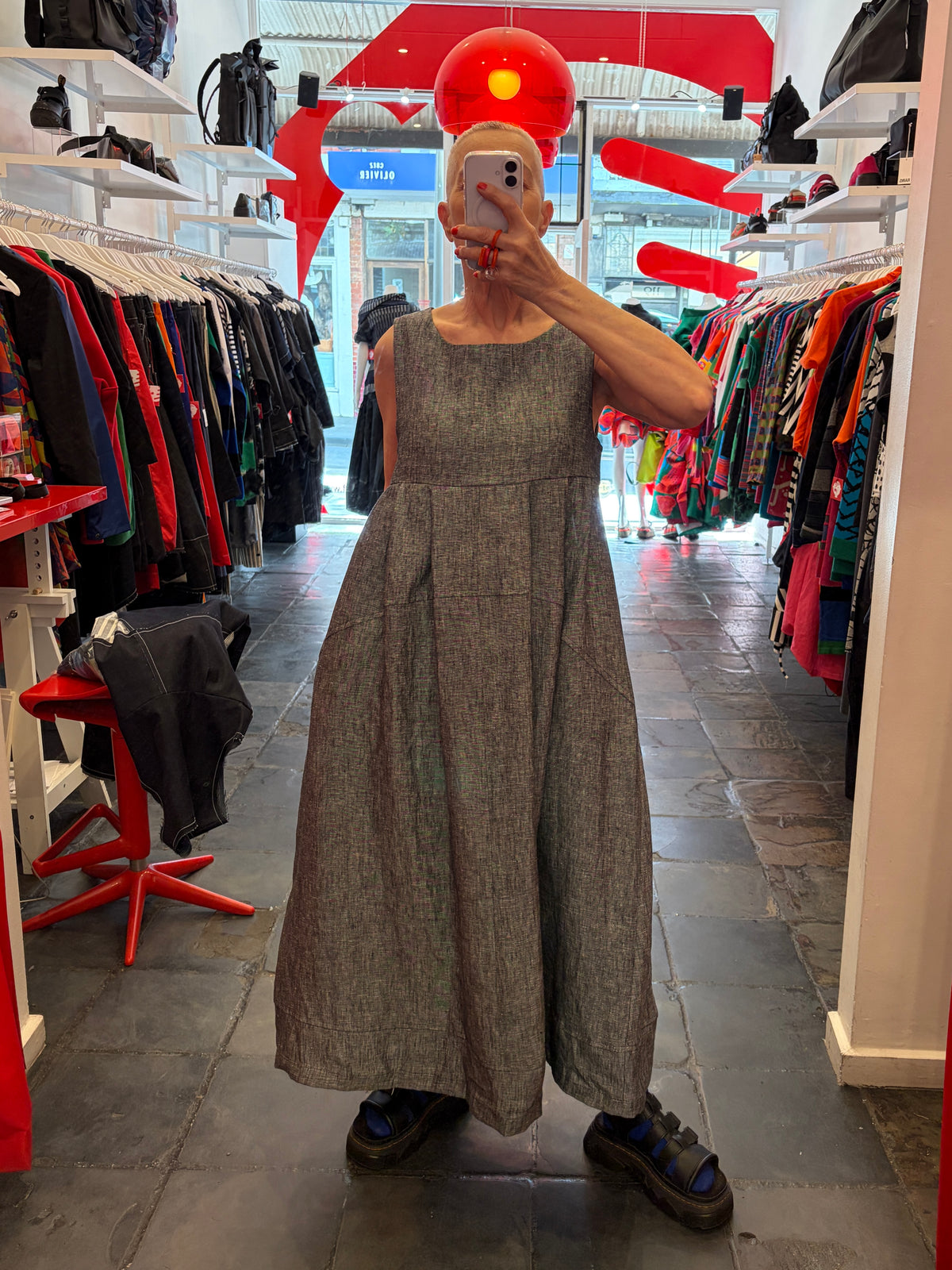 Tuck Front Dress Linen