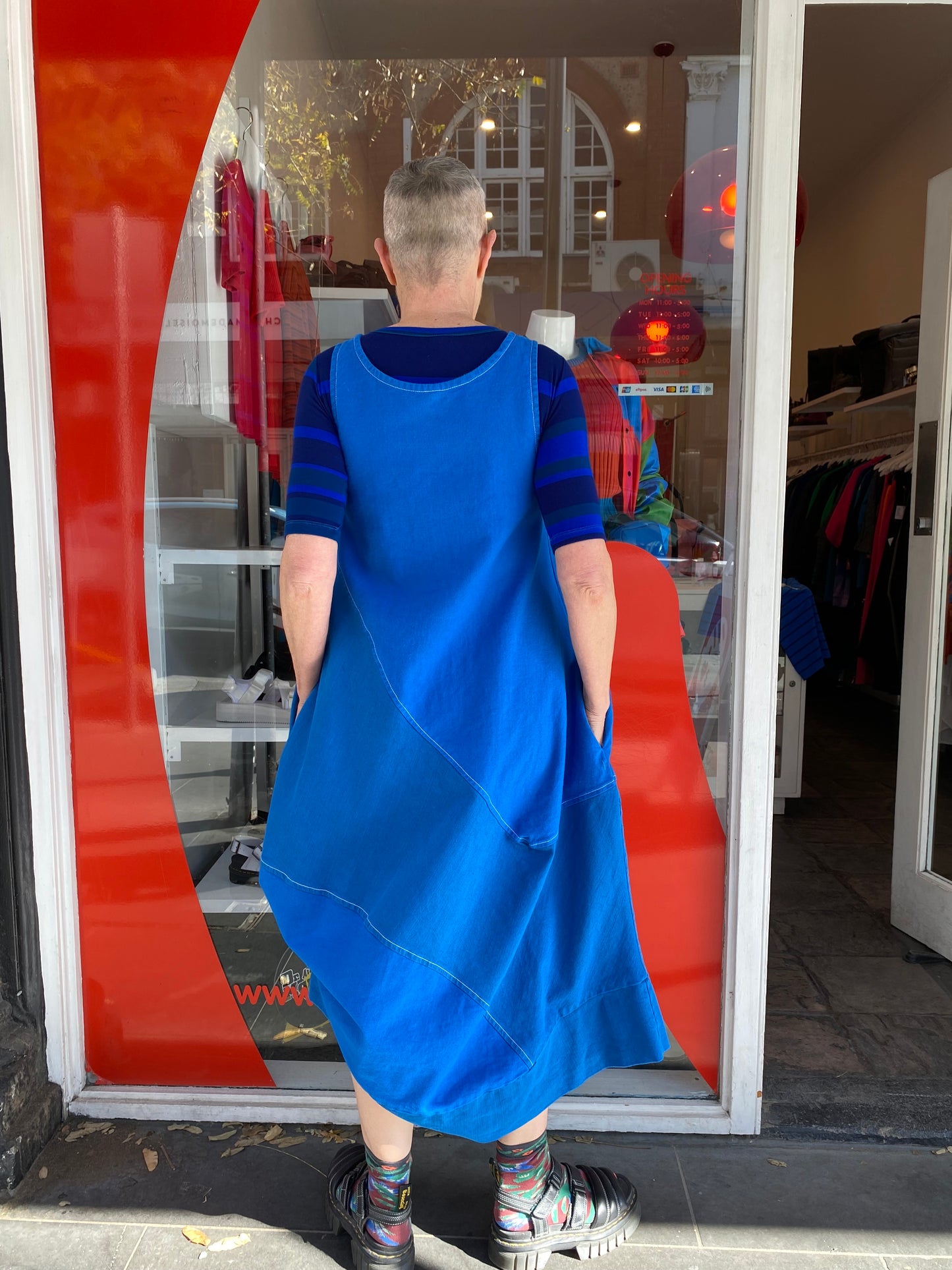 Over-Dyed Diagonal Dress