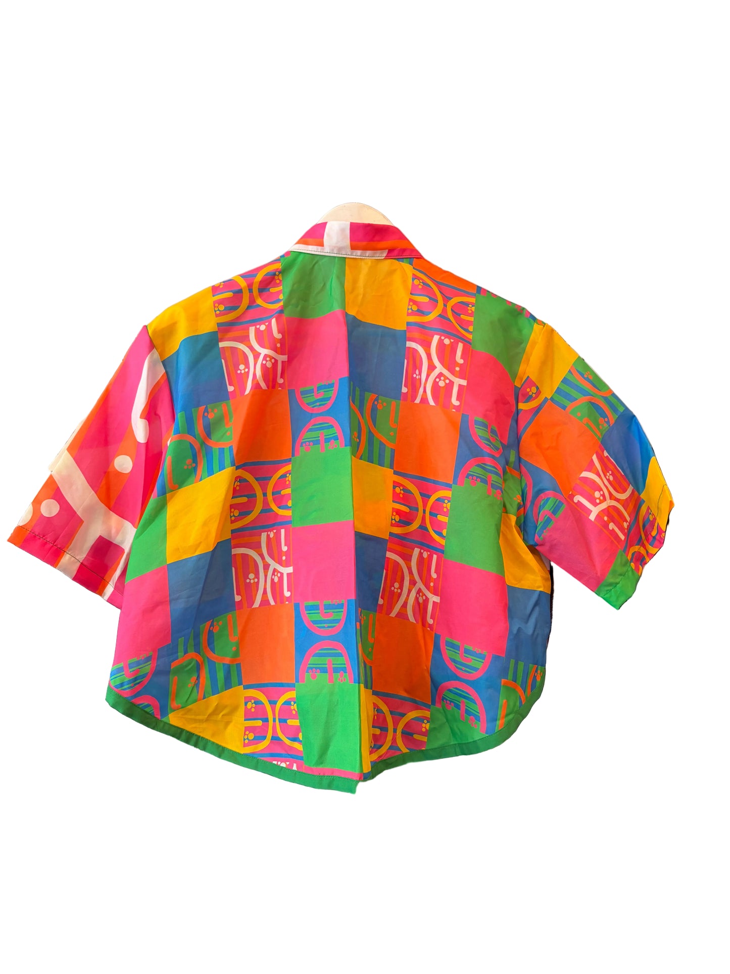 Silk Crop Print Shirt