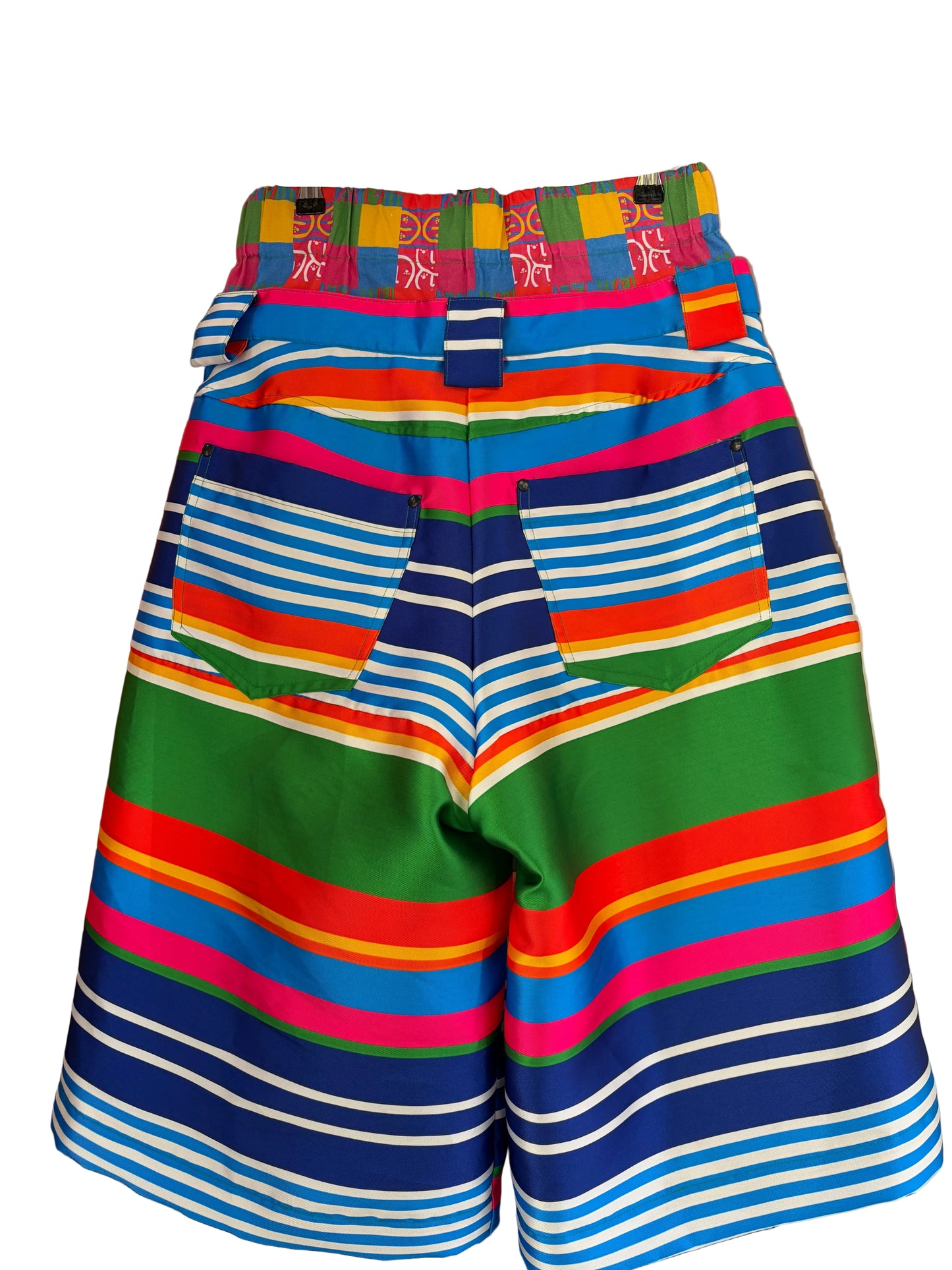Double waisted shorts Multi Stripe