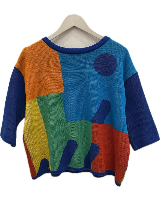 Bright Patch Face Knit