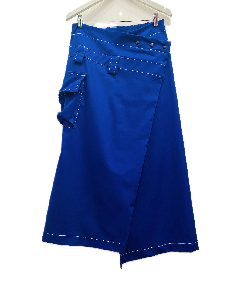 Ankle Pocket Stud Wrap Skirt