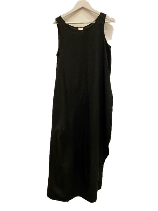 Black Diagonal Cotton Dress