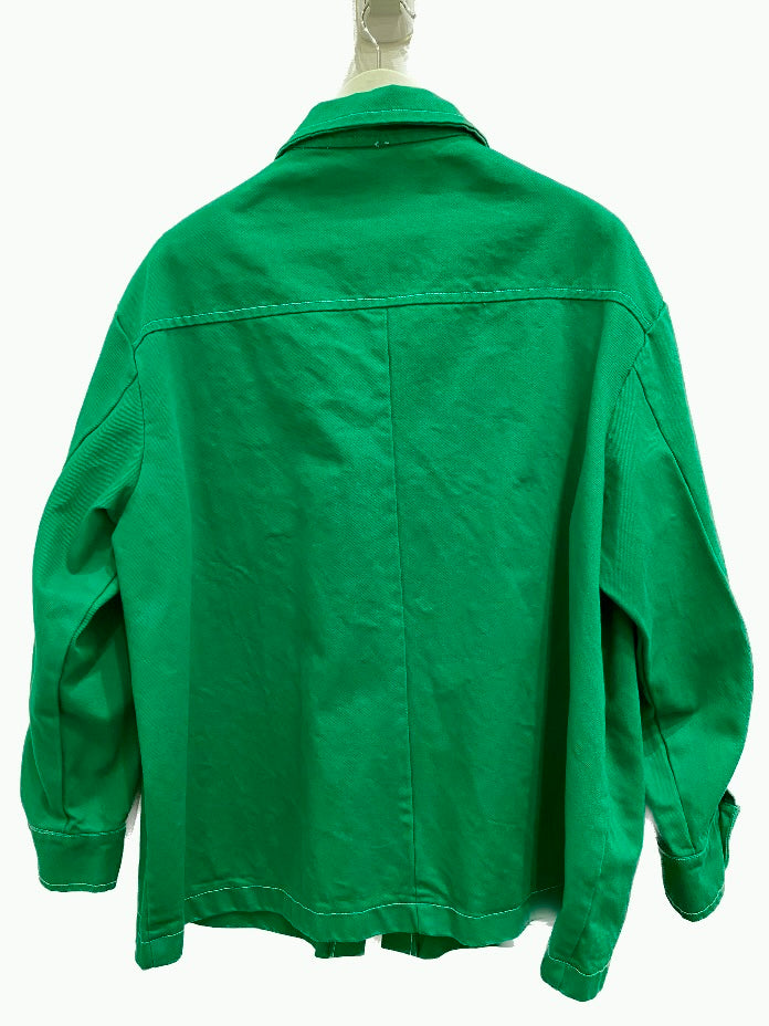 Parakeet Green Long Pocket Jacket