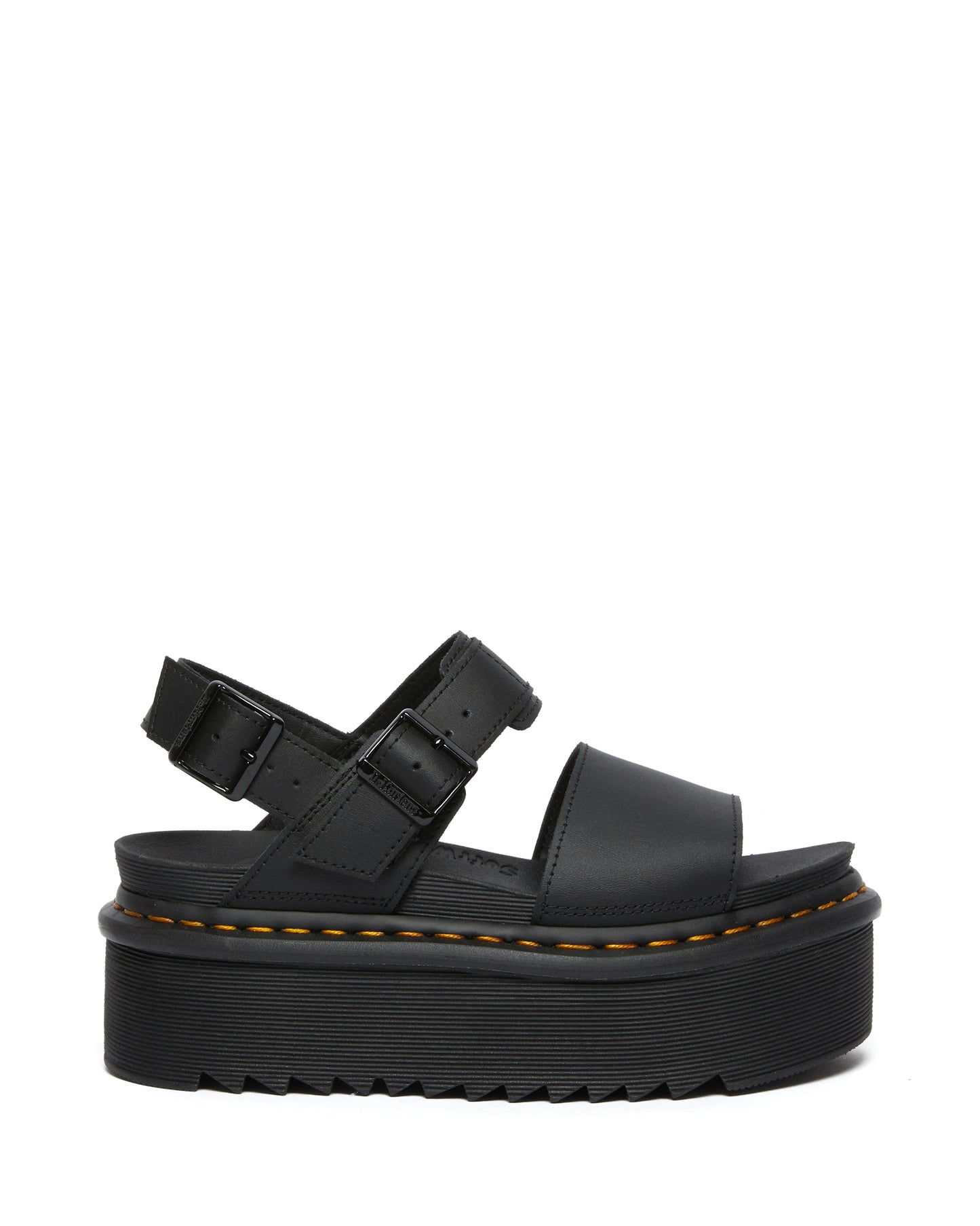 Black Voss Quad Dr Martens Sandals