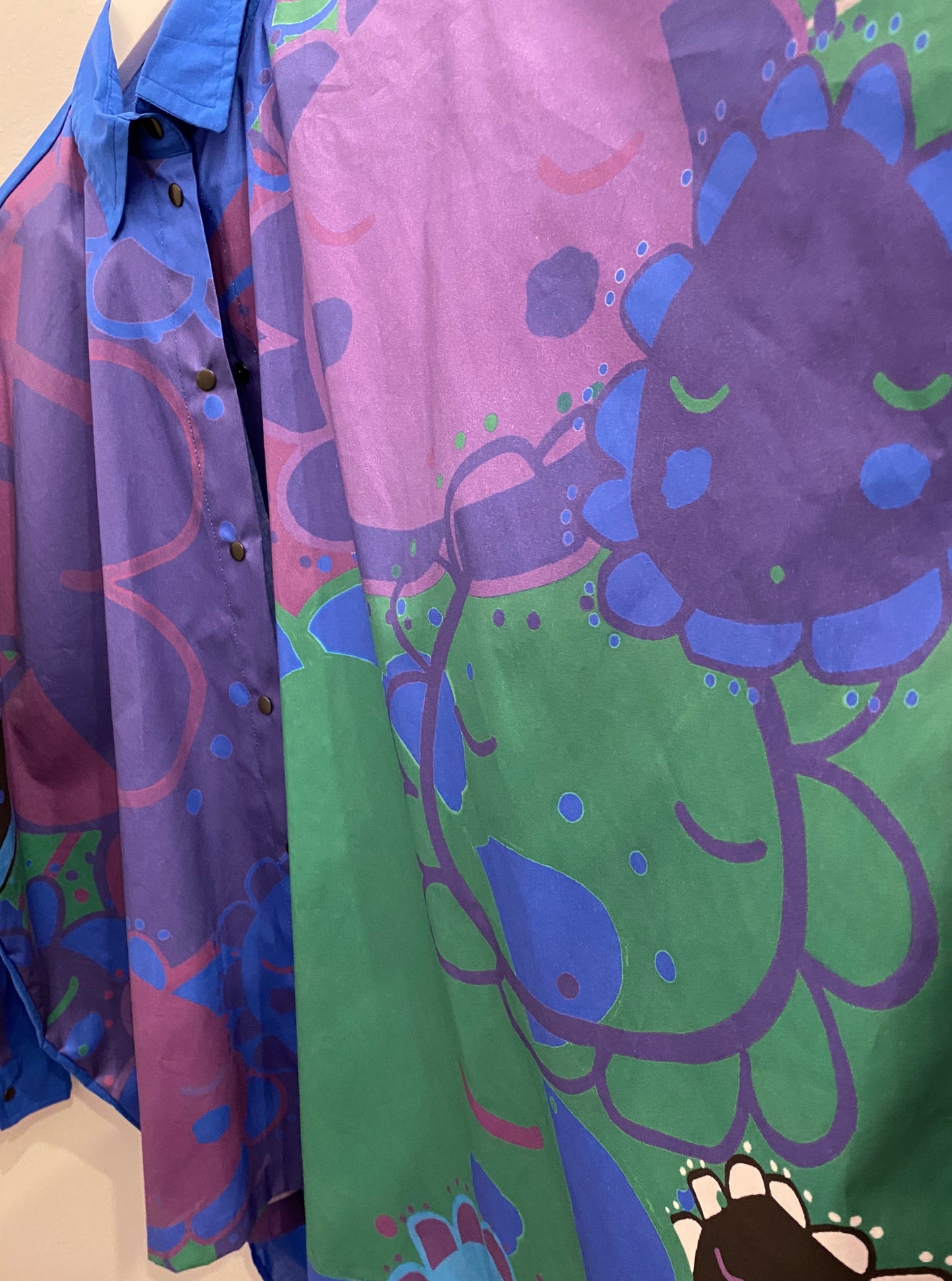 Purple Hot House Flower Print Shirt