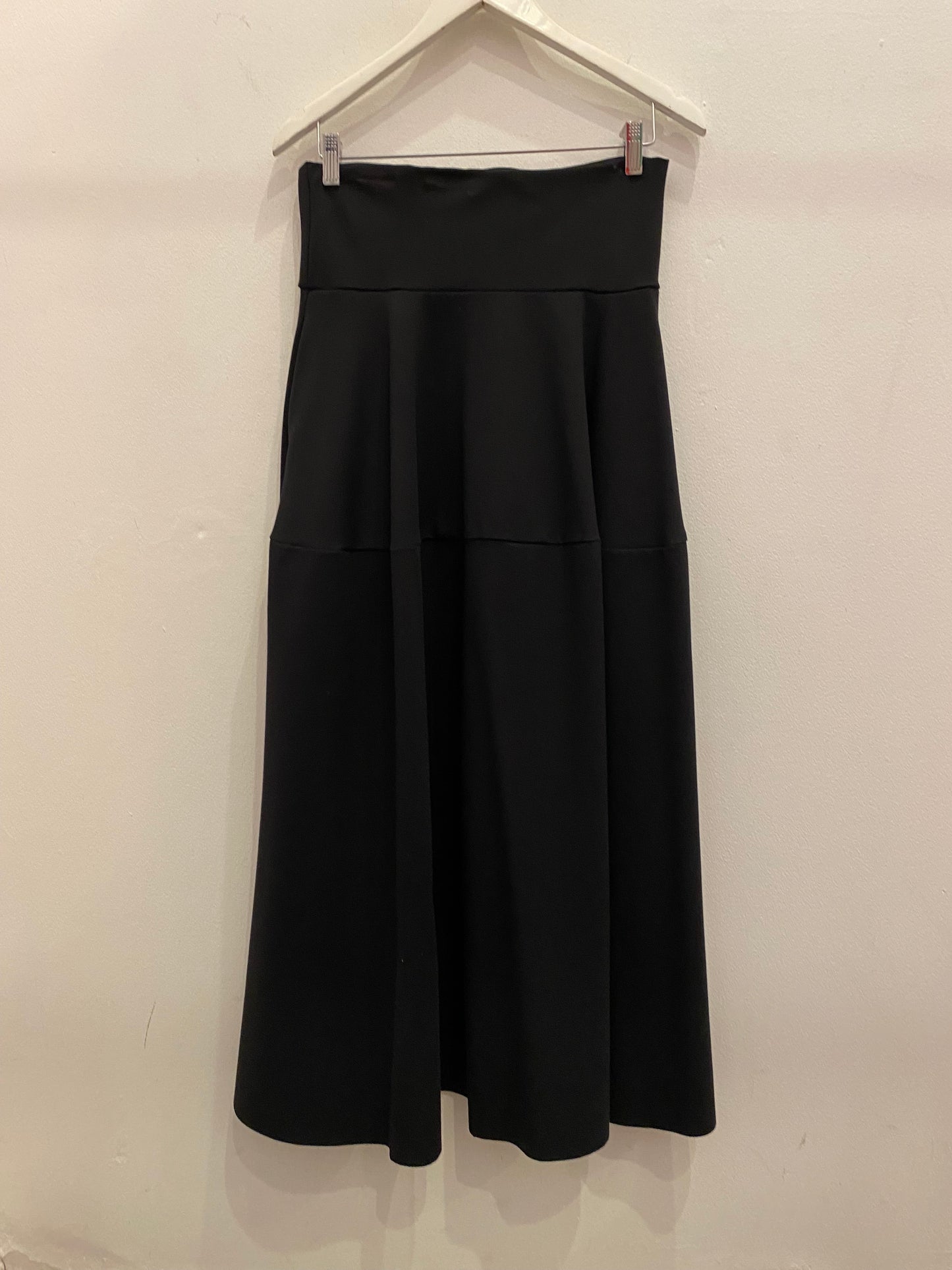 Black ponte funnel skirt
