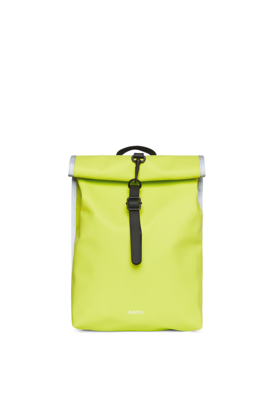 Digital Lime Rains Mini Reflective Rolltop Rucksack