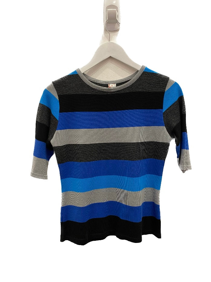 Blue Wide Stripe Knit Tee – FOOL