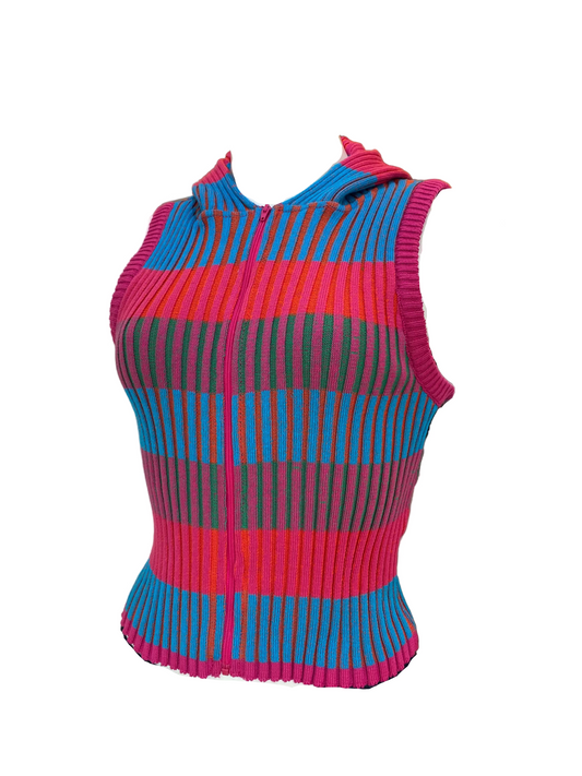 Rib Vest Fuschia