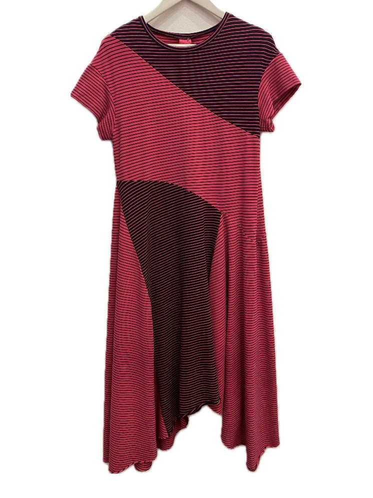 Striped Panel Tuck Dress