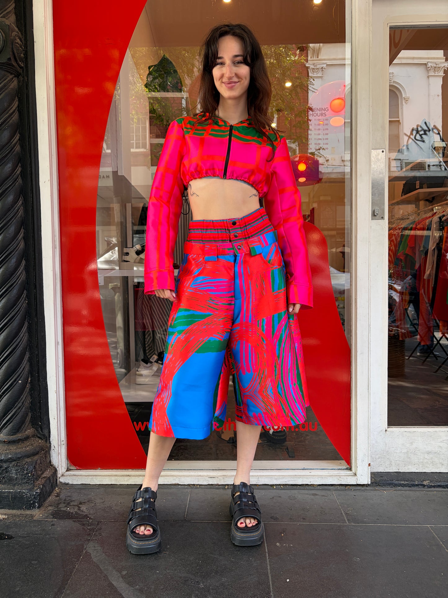 Peep jacket Fence Print