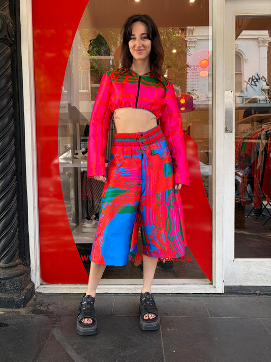 Peep jacket Fence Print