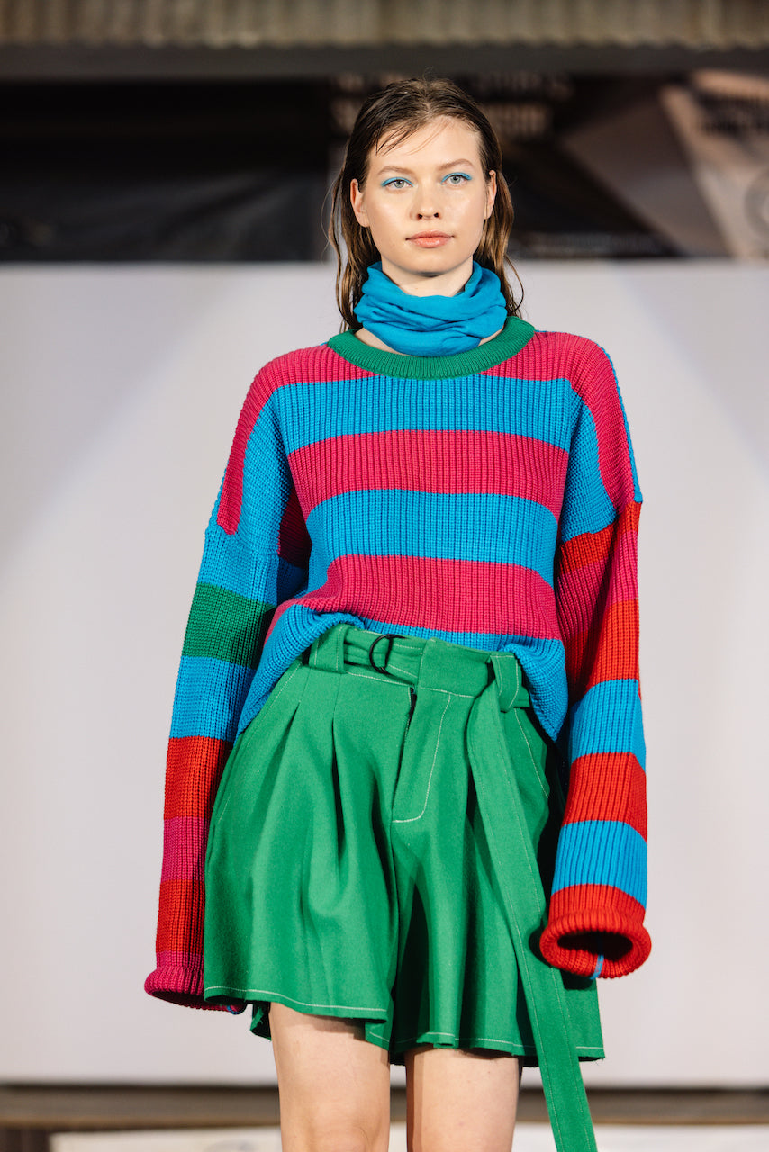 Block Party knit bright