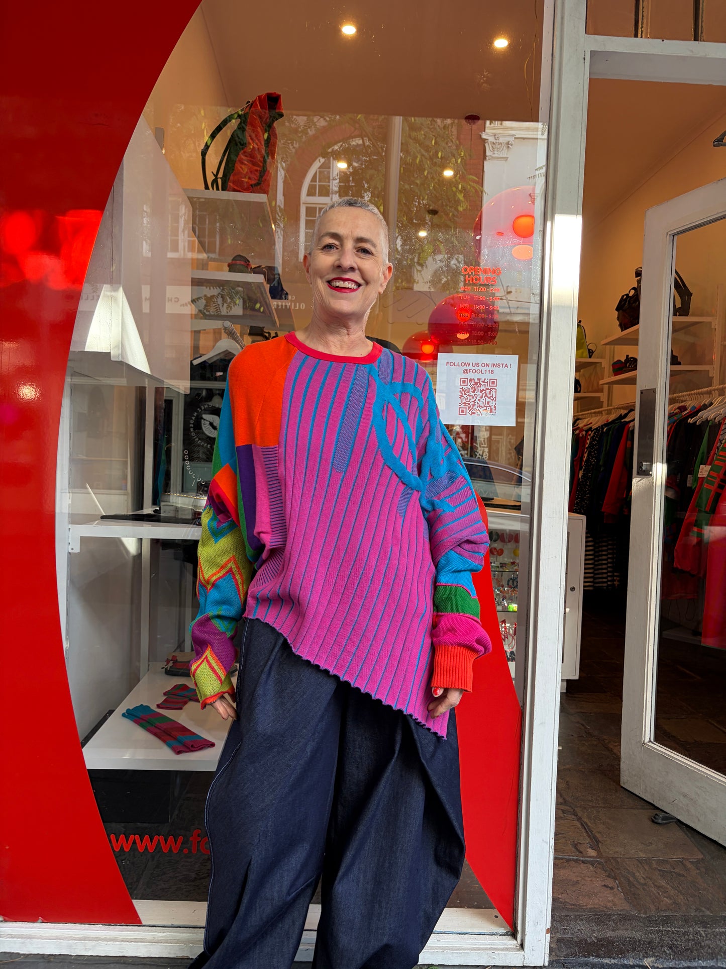 Jigsaw knit Bright mix