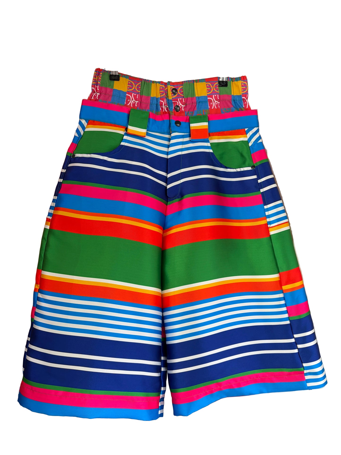 Double waisted shorts Multi Stripe