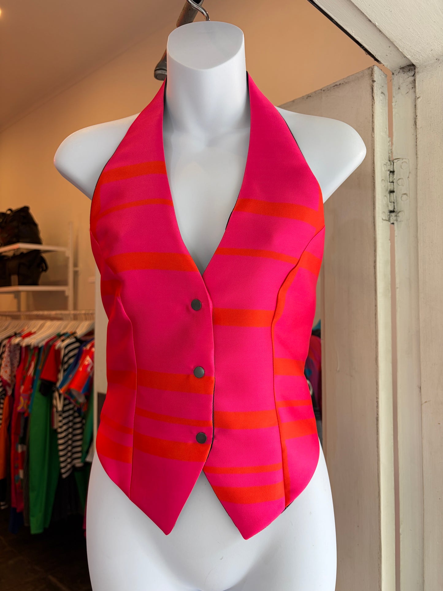 Tie vest Pink fence