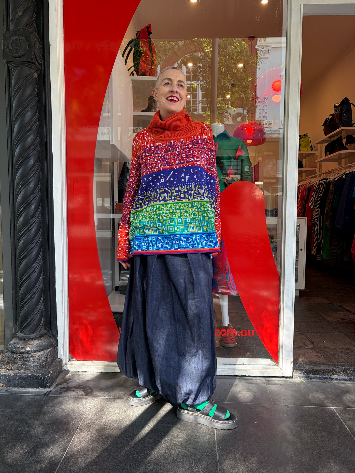 Wide Grid knit Bright