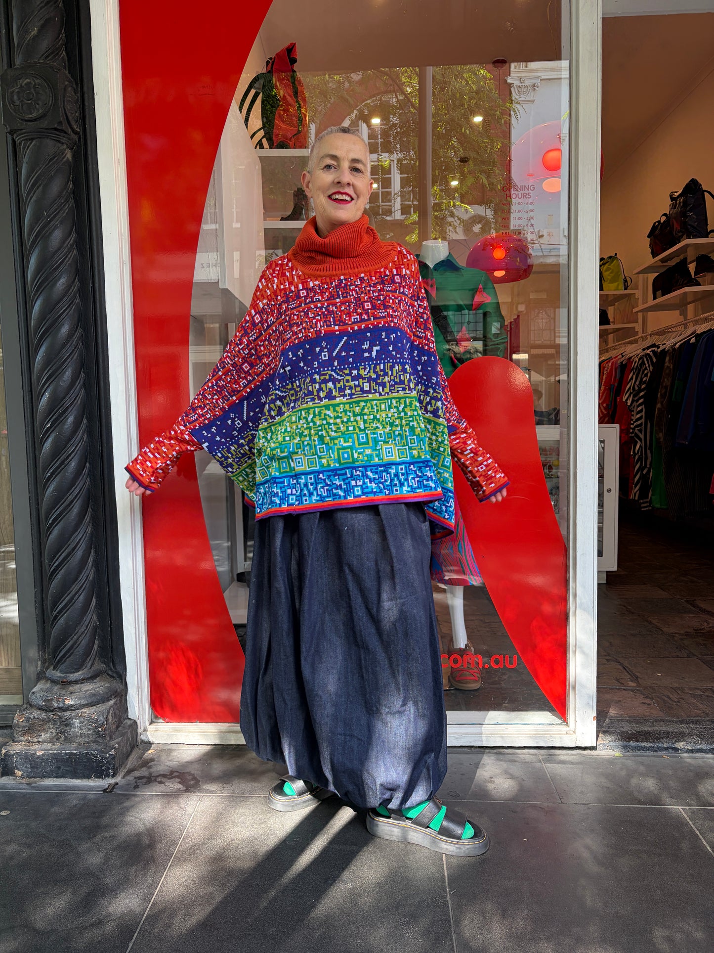 Wide Grid knit Bright