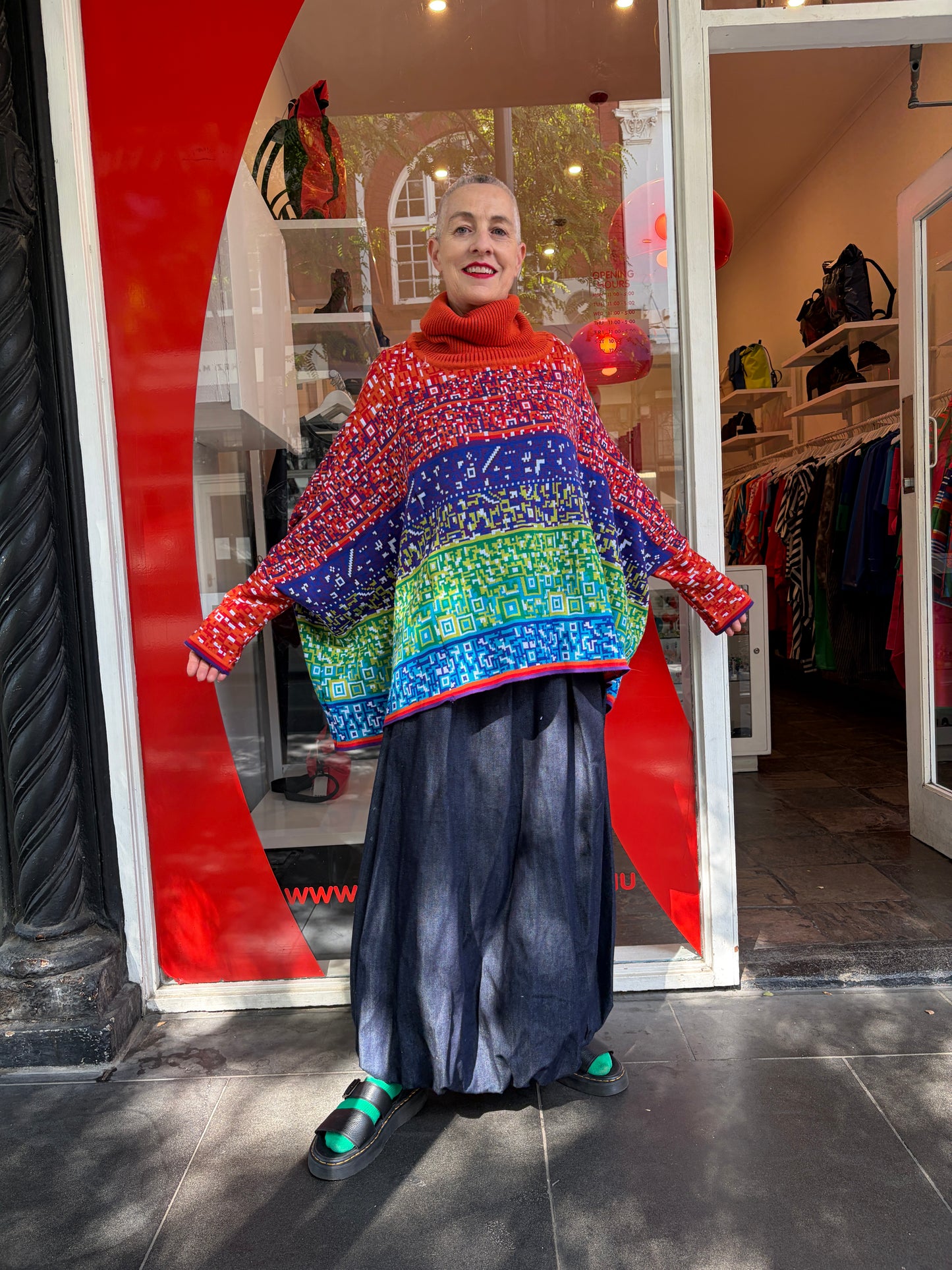 Wide Grid knit Bright