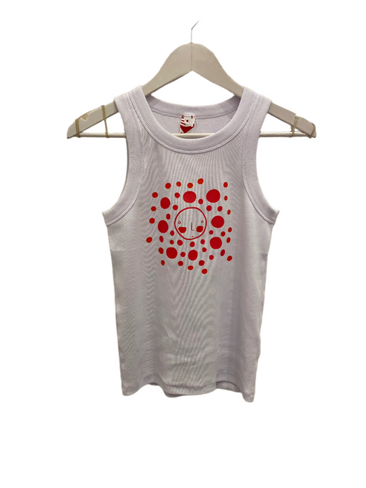 Spotty ribbed singlet