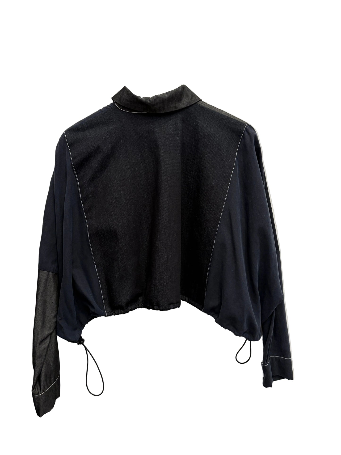 Drawstring patch shirt