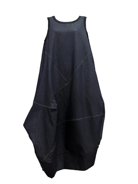Diagonal dress Denim