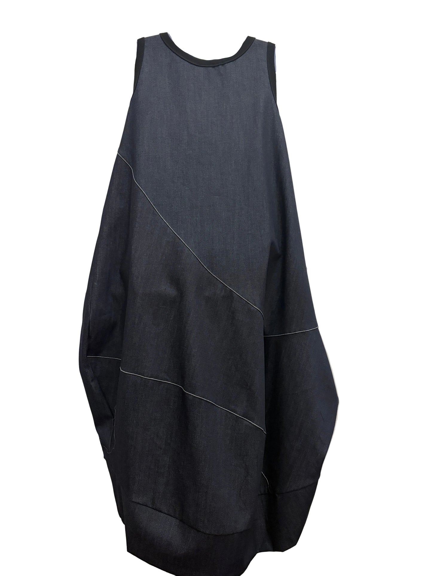 Diagonal dress Denim