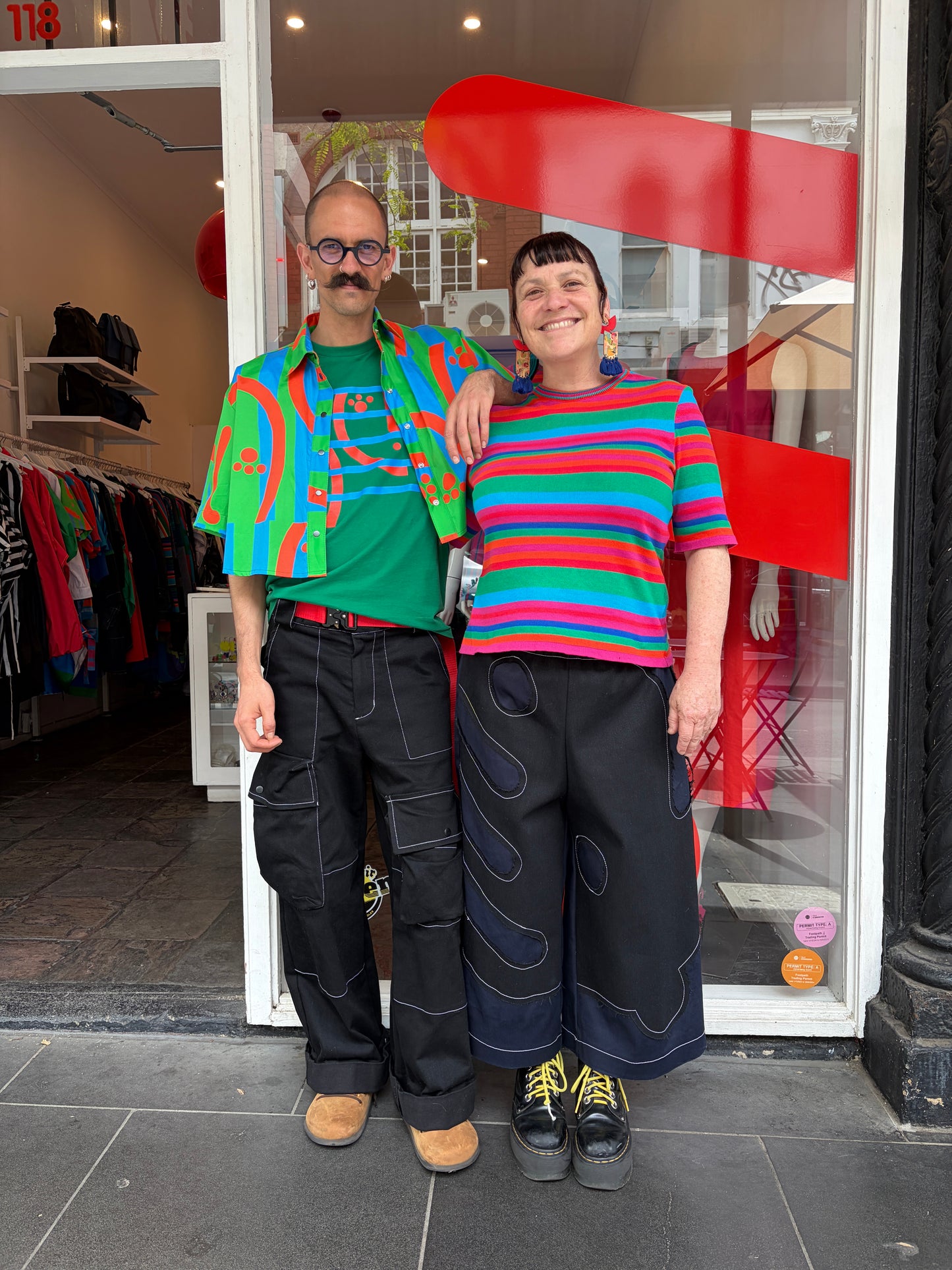 Crop Shirt Twin print