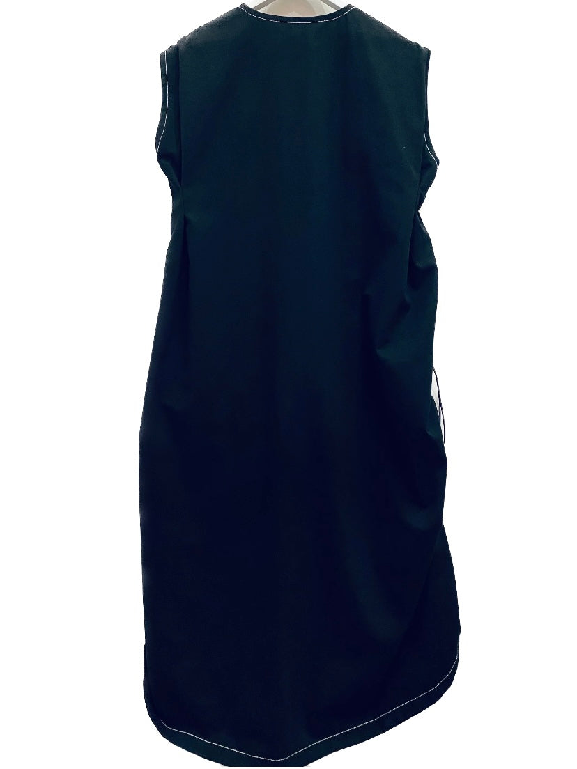 Black Drawstring Short Sleeve Dress