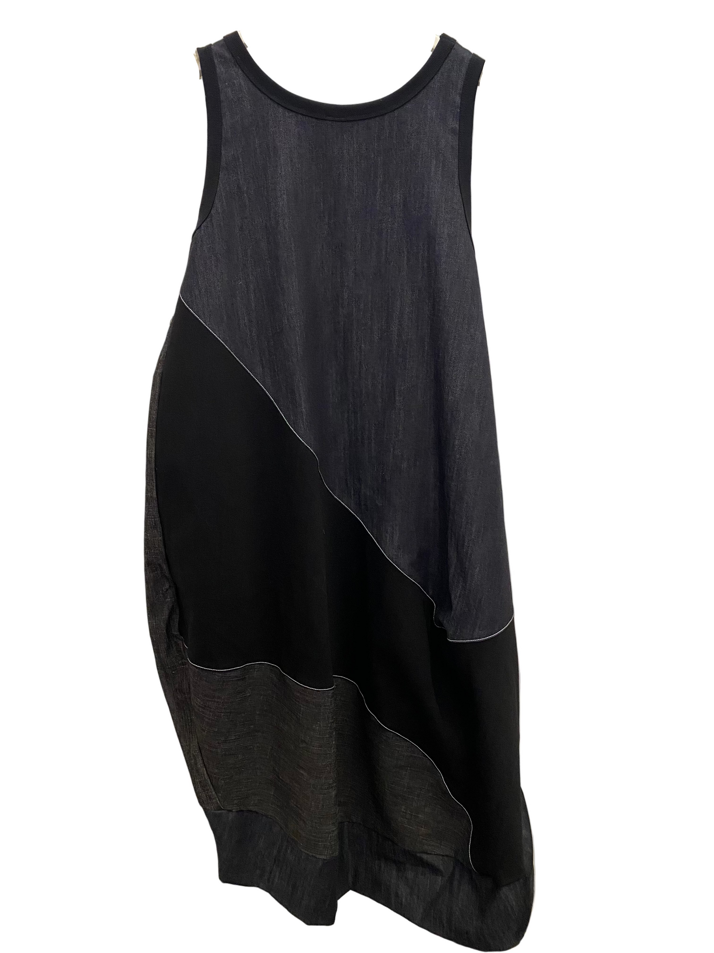 Diagonal Dress Denim/Silver