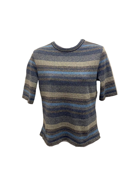 Stripe knit tee Denim