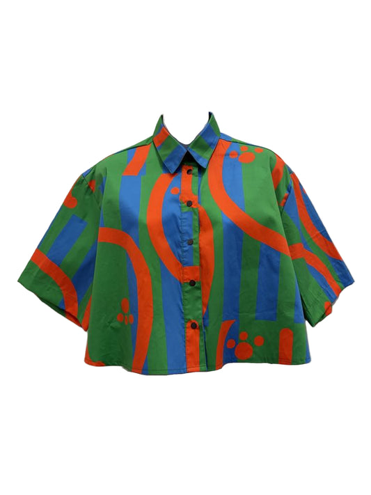 Crop Shirt Twin print