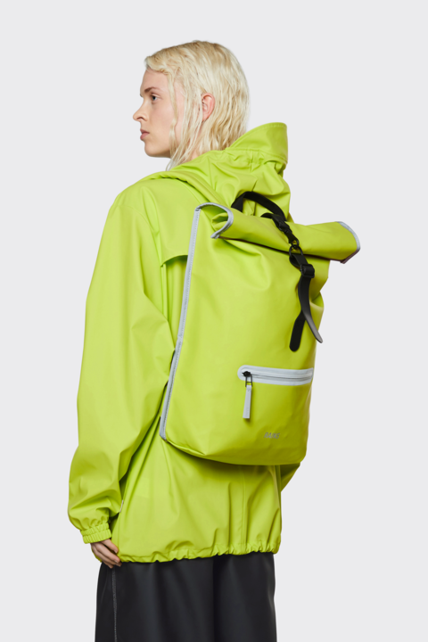 Digital Lime Rains Reflective Rolltop Rucksack FOOL