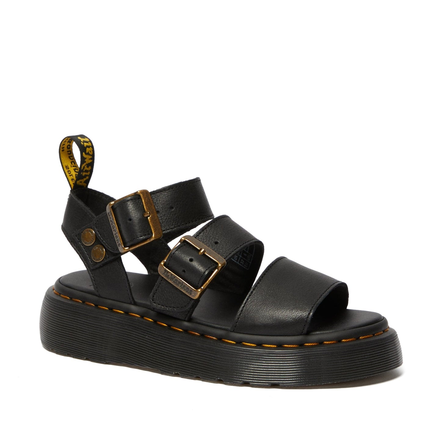 Gryphon Quad Black Dr Martens Sandal