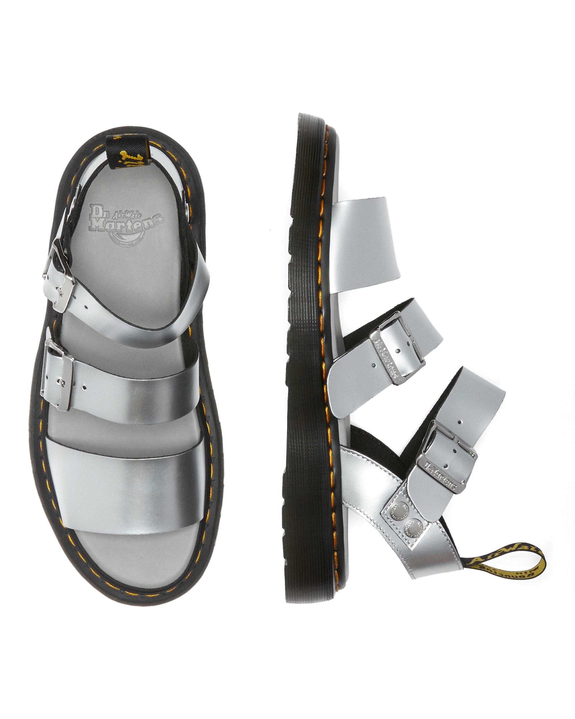 Silver doc 2025 marten sandals